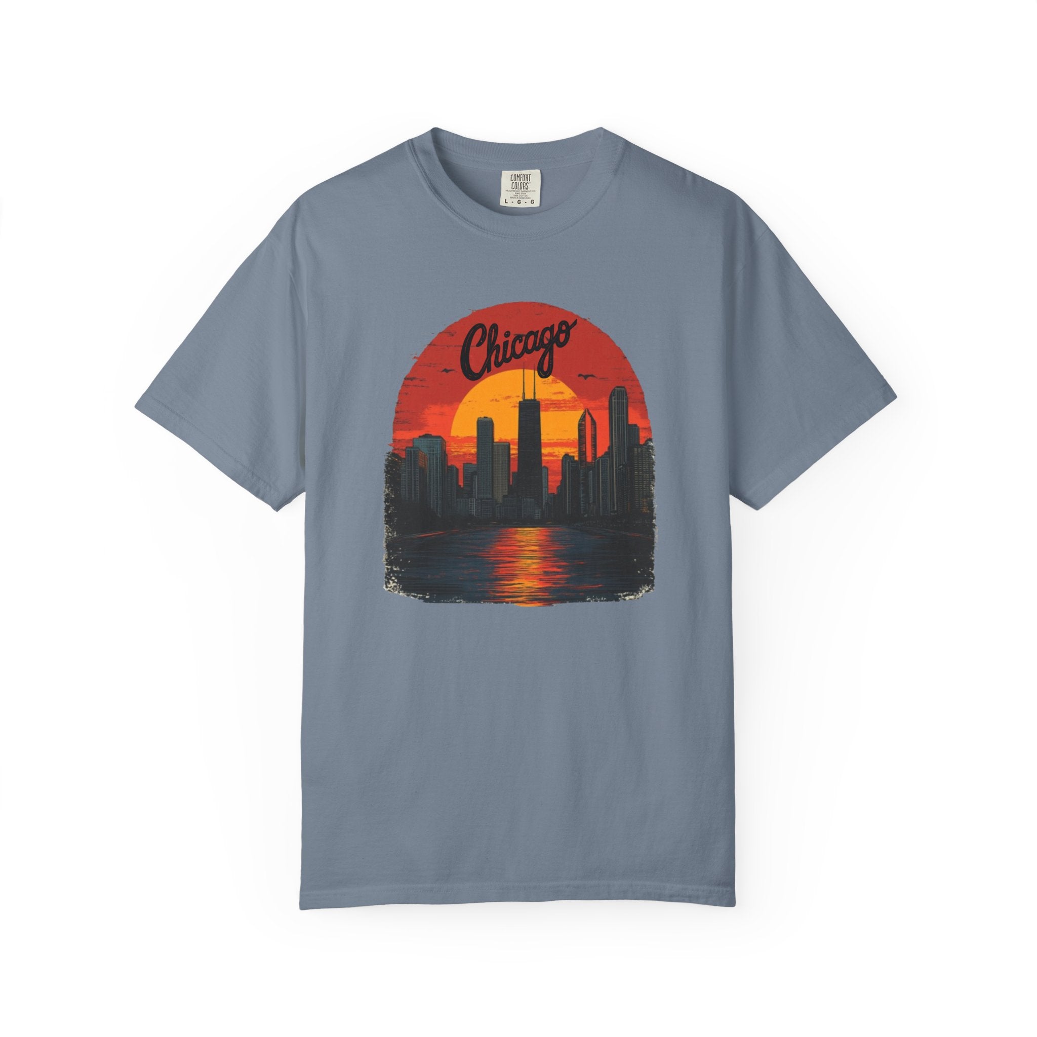 Chicago Lakefront Skyline Reflection Tee