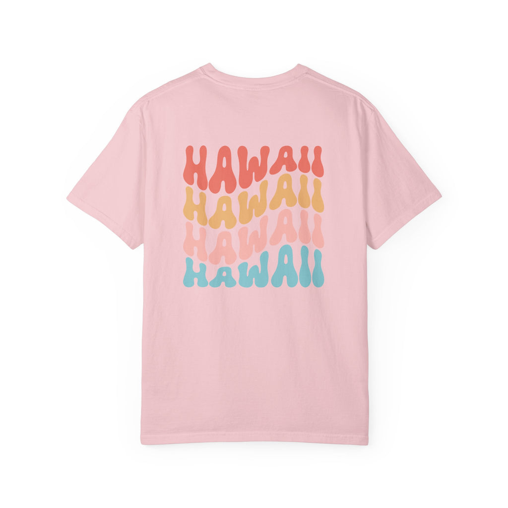 Hawaii Aloha Rainbow Colorful Wavy Island Tee
