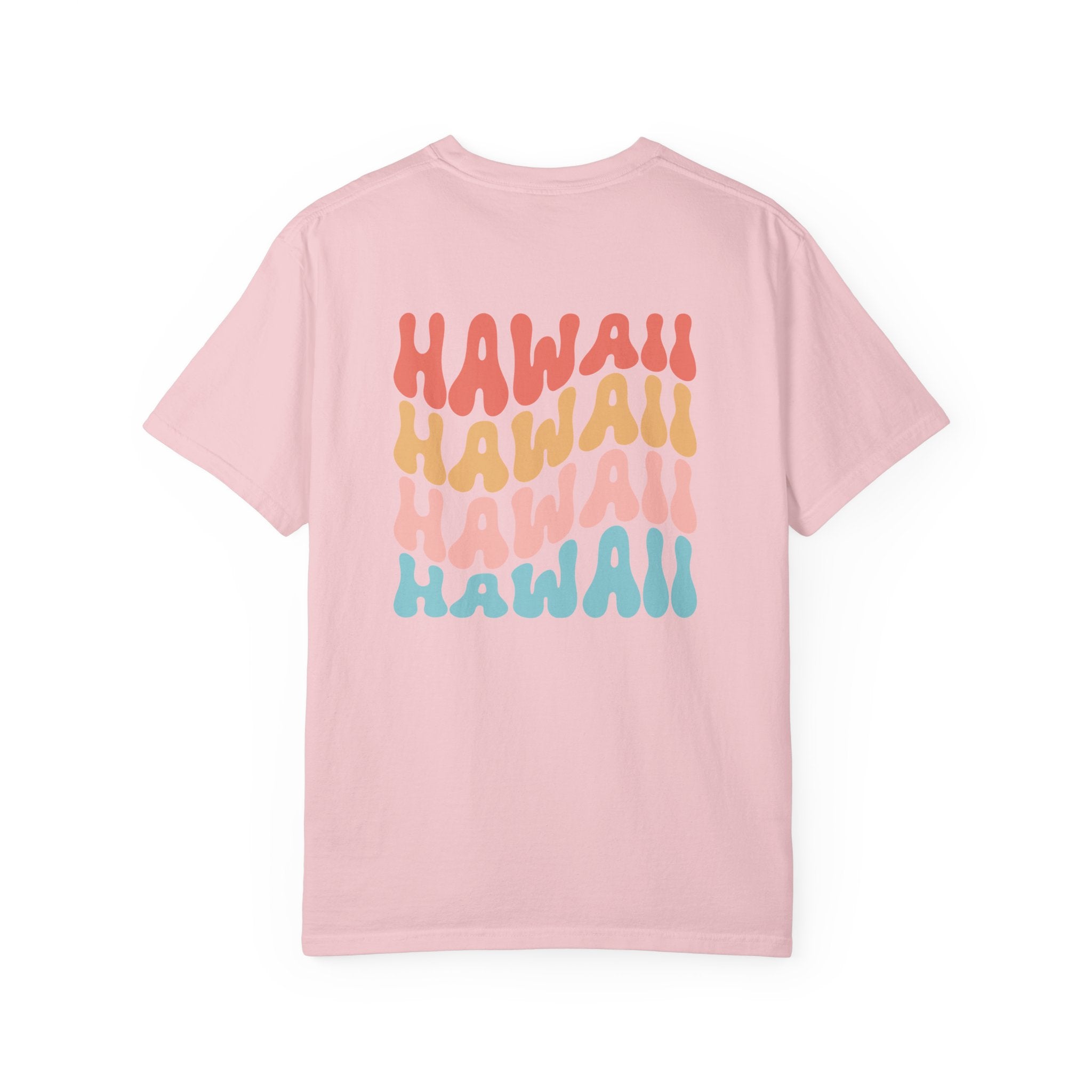 Hawaii Aloha Rainbow Colorful Wavy Island Tee