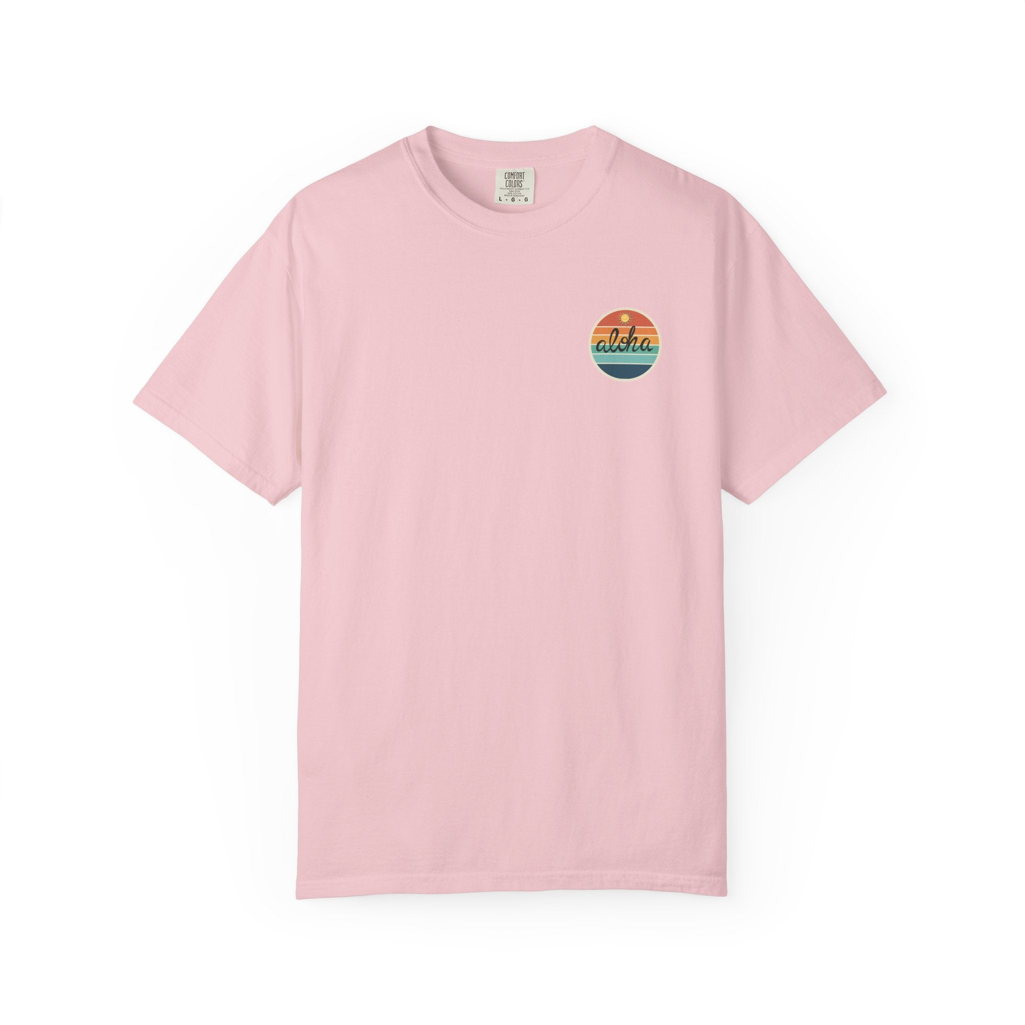 Hawaii Aloha Rainbow Colorful Wavy Island Tee