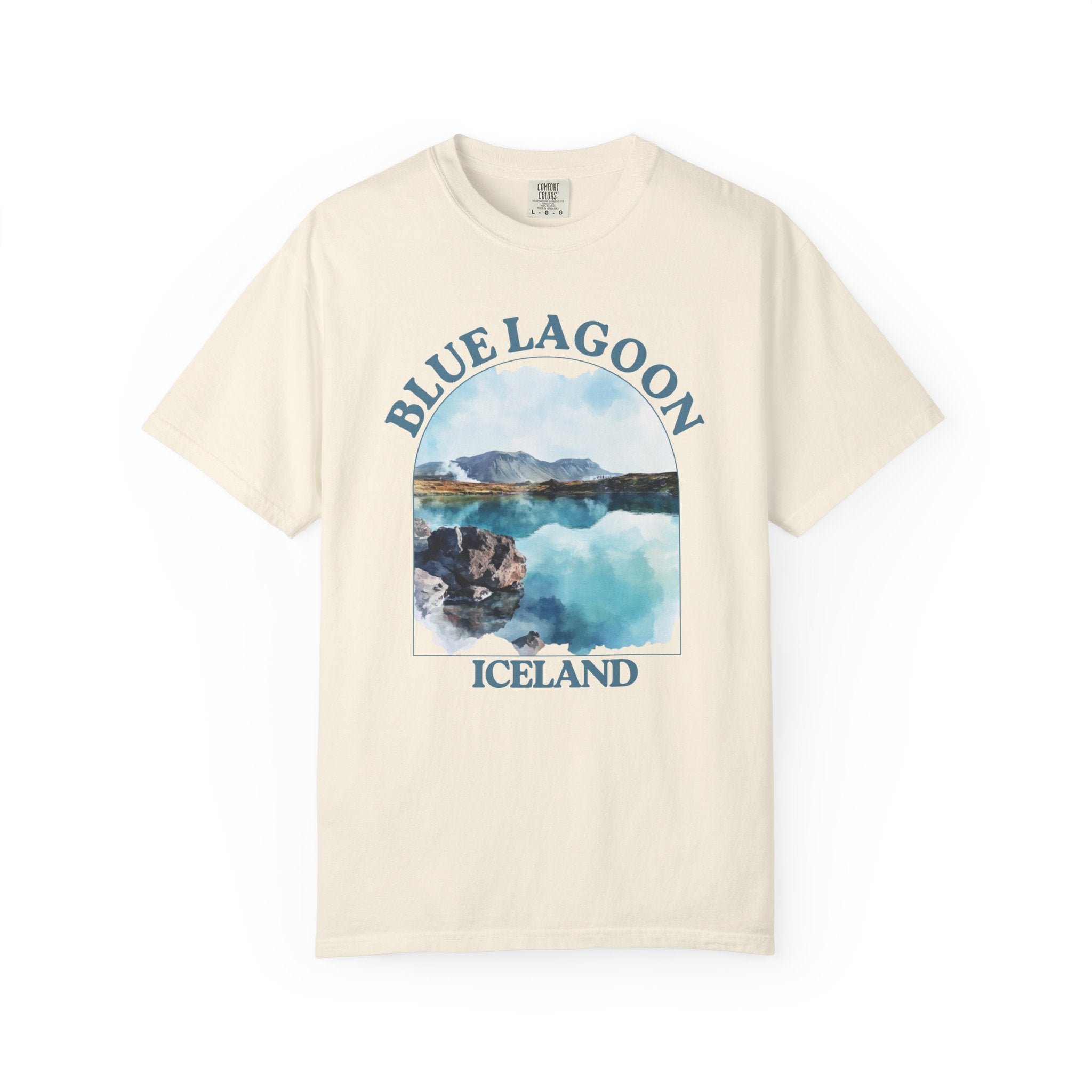 Iceland Blue Lagoon Watercolor Geothermal Tee