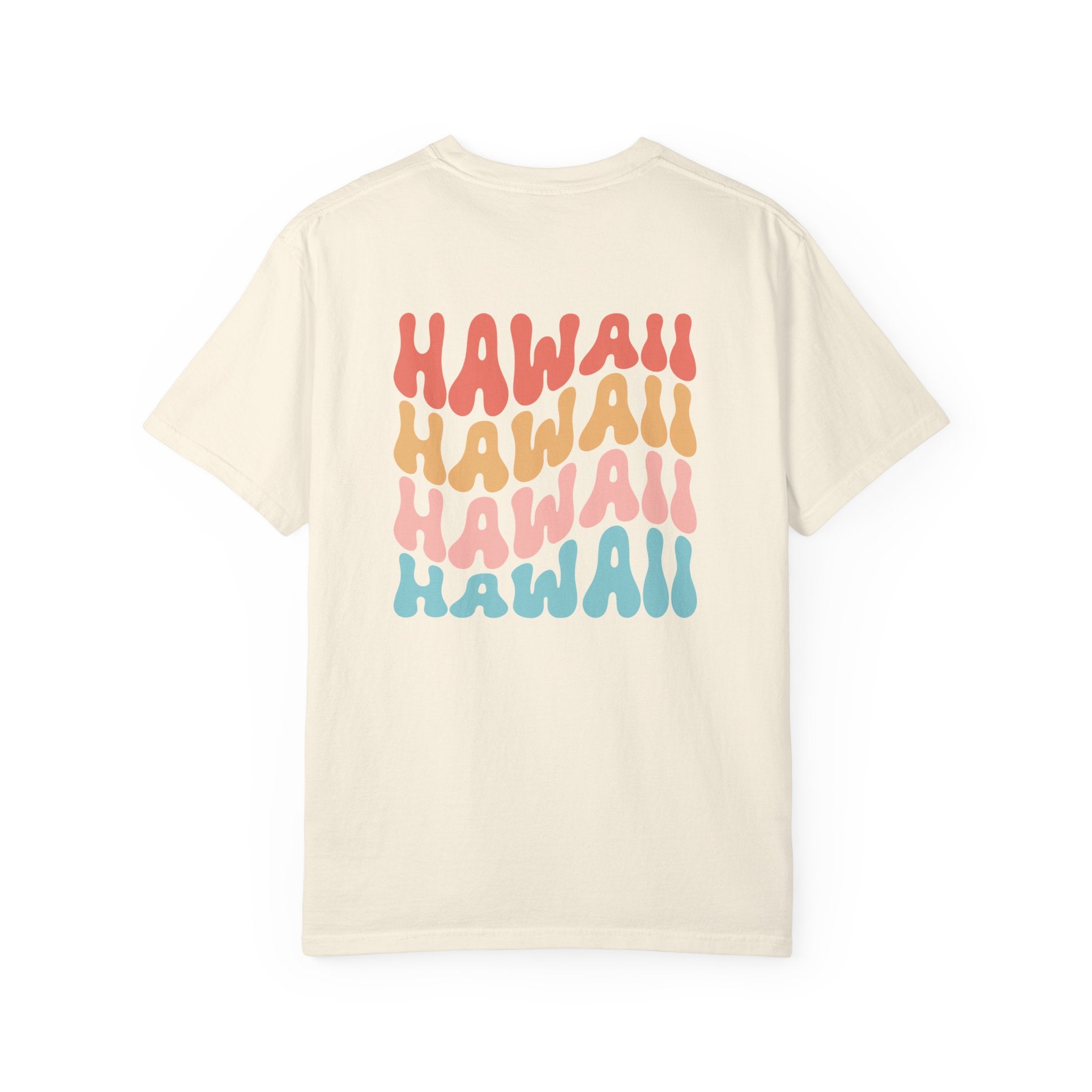 Hawaii Aloha Rainbow Colorful Wavy Island Tee