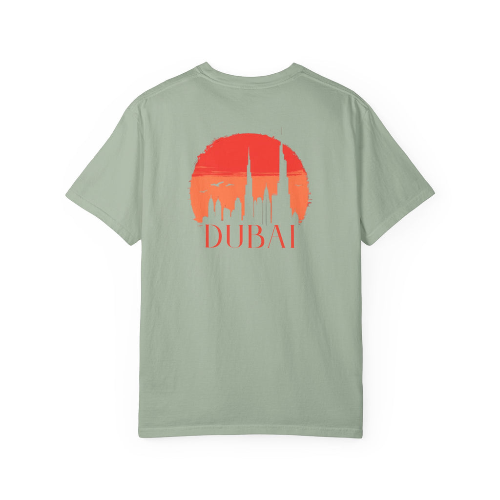Dubai Palm Island Skyline Front Back Tee
