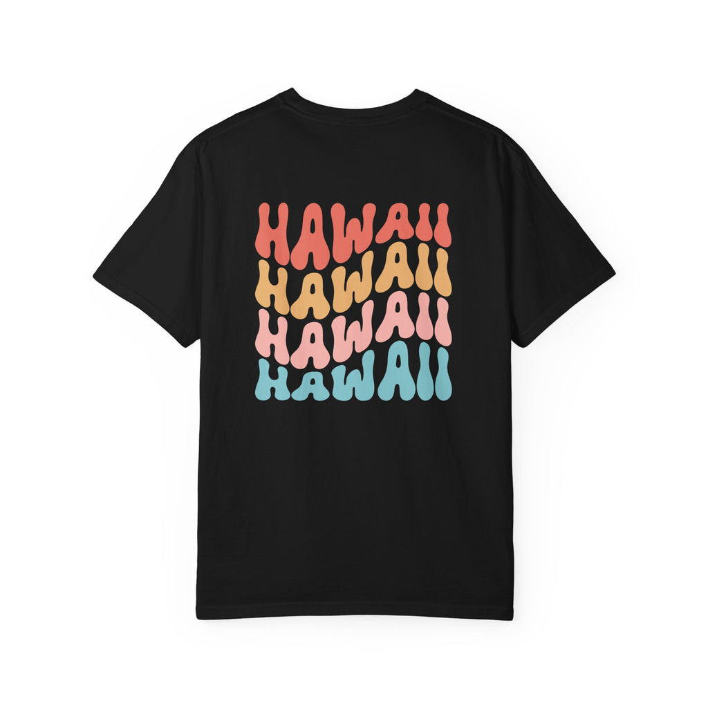 Hawaii Aloha Rainbow Colorful Wavy Island Tee