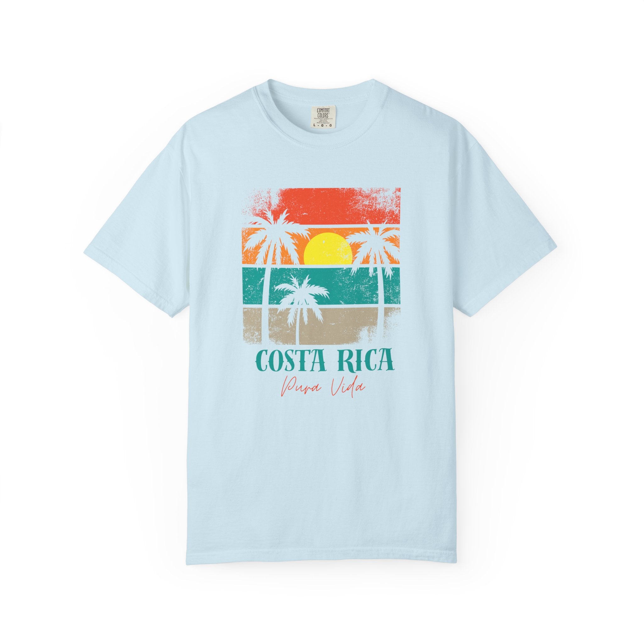Costa Rica Pura Vida Palm Trees Travel Tee
