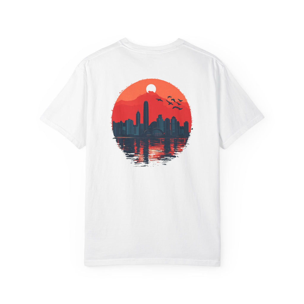 Hong Kong Cityscape Skyline Back Print Tee