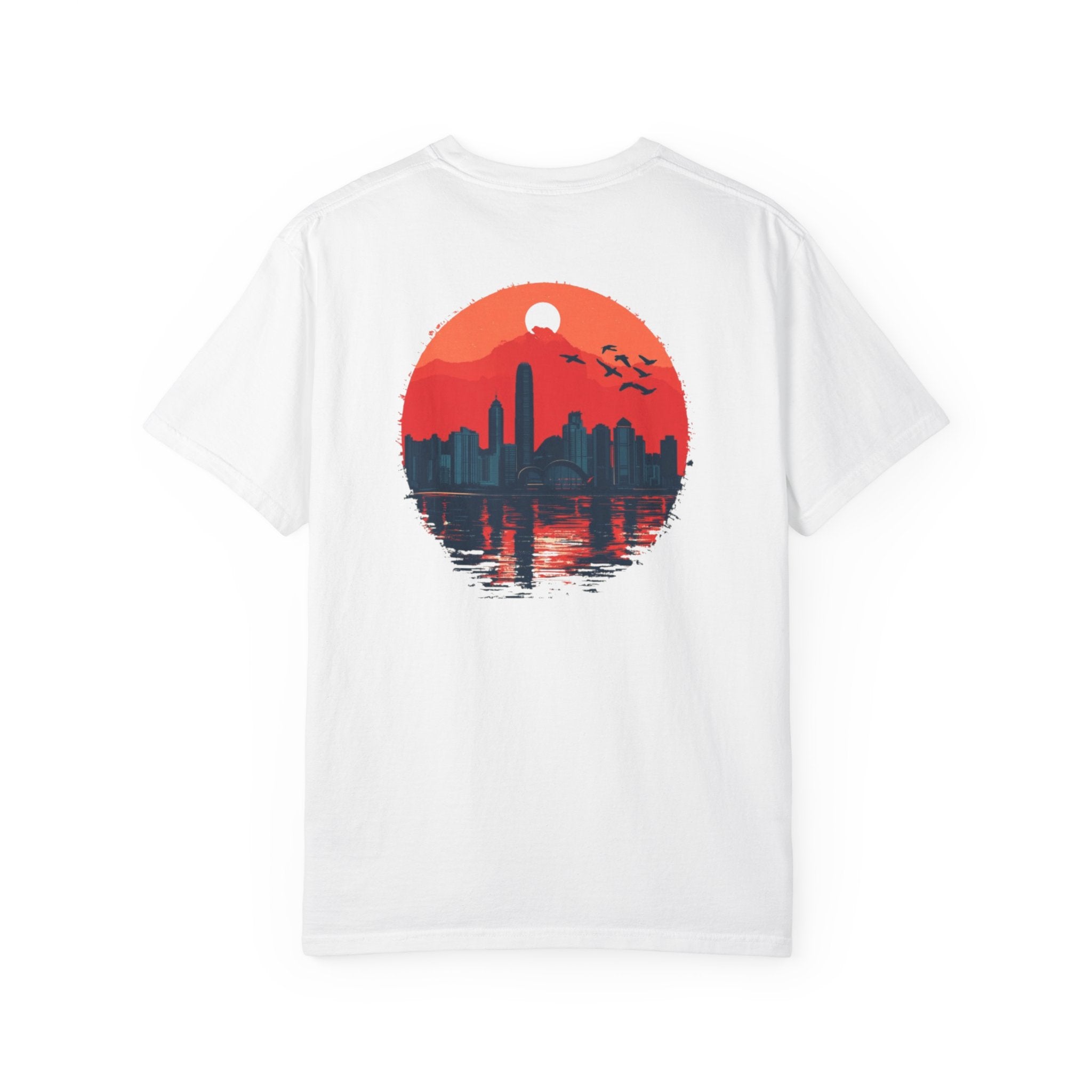 Hong Kong Cityscape Skyline Back Print Tee