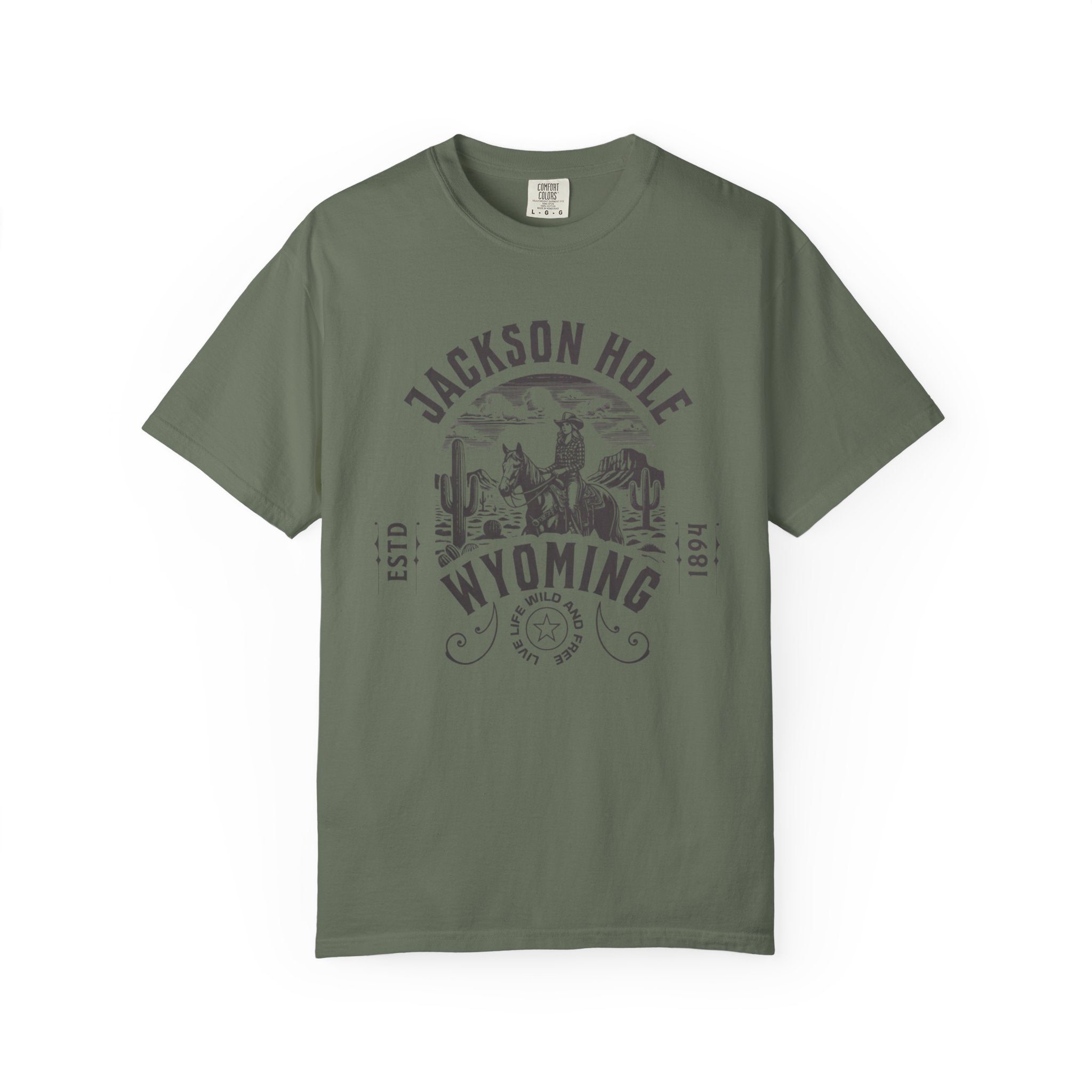 Jackson Hole Wyoming Cowgirl Wild and Free Western Tee
