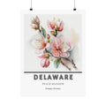 Delaware State Flower Poster - Peach Blossom Botanical Print