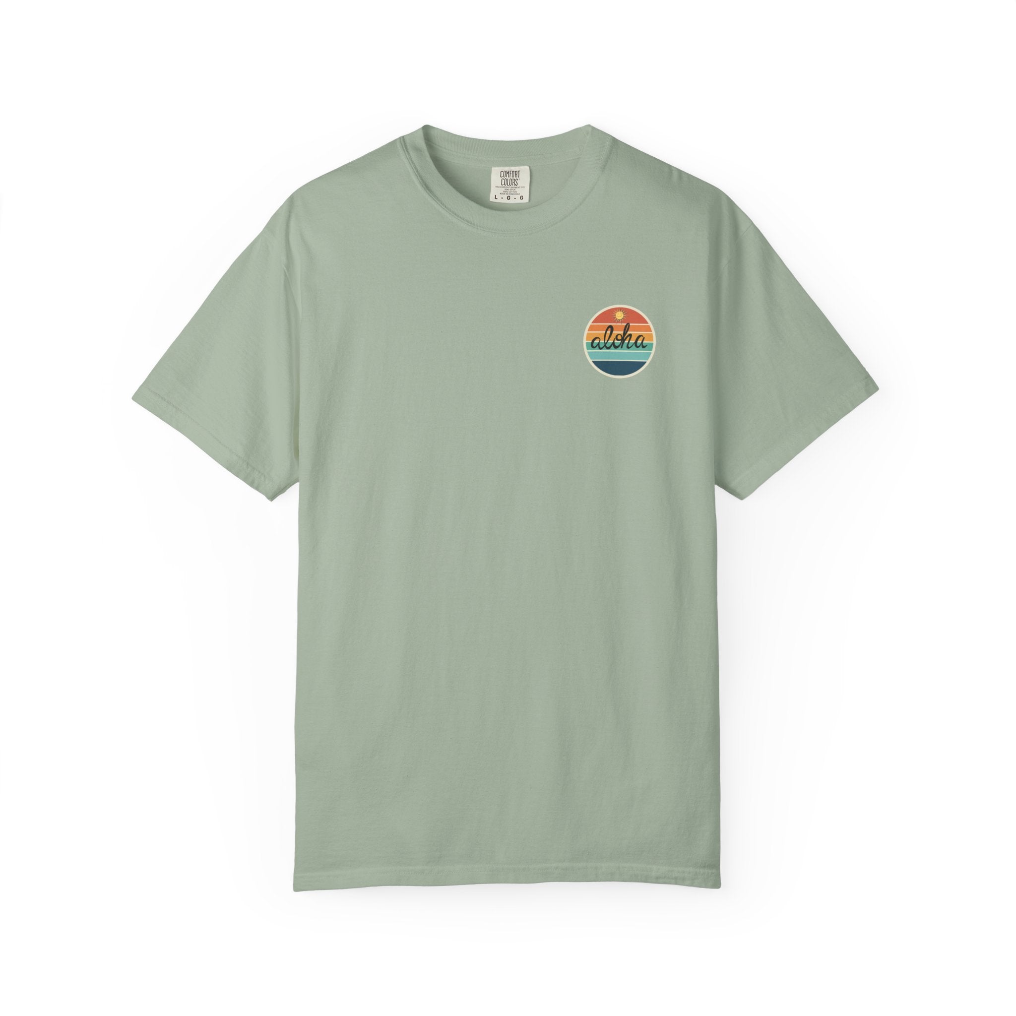 Hawaii Aloha Rainbow Colorful Wavy Island Tee