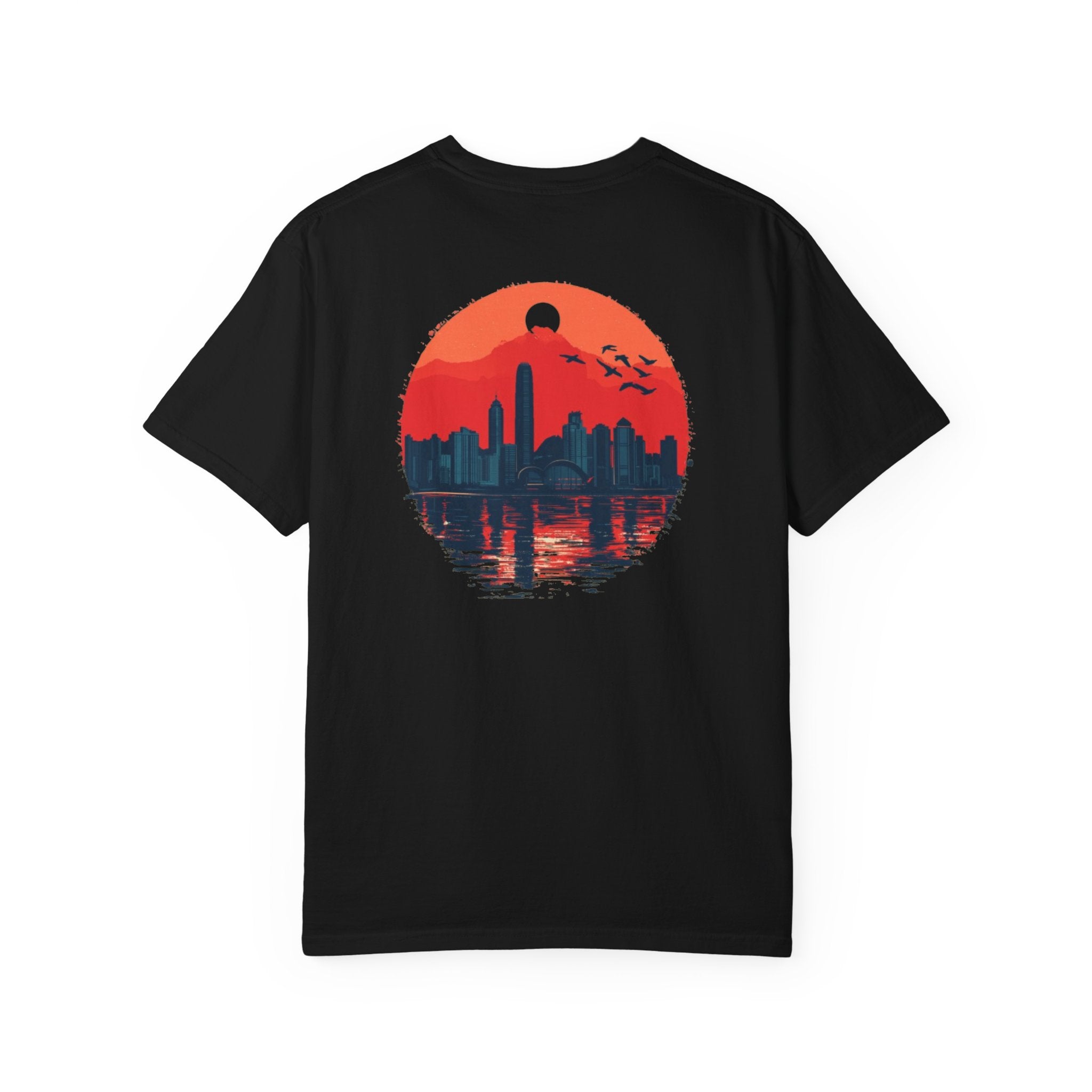 Hong Kong Cityscape Skyline Back Print Tee