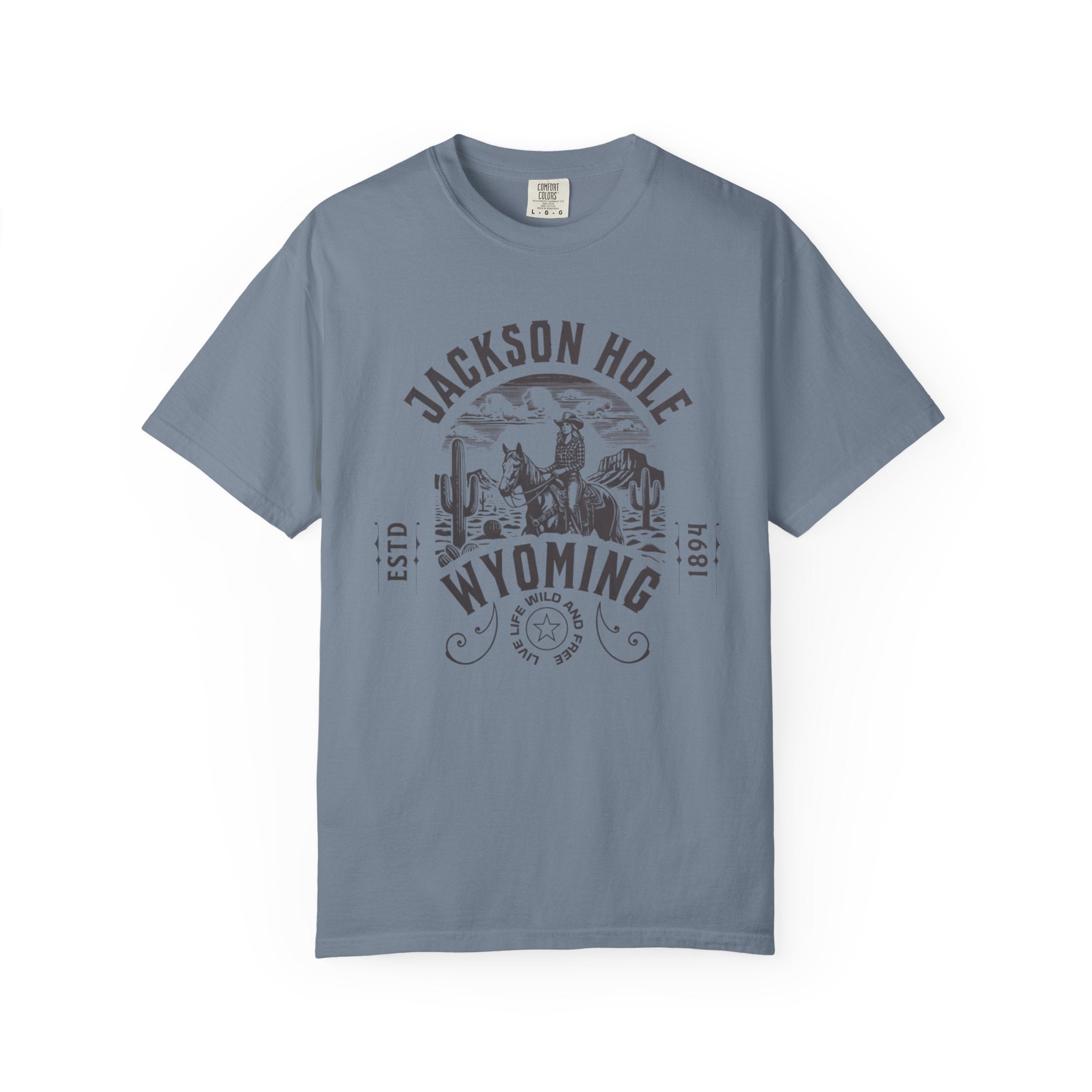 Jackson Hole Wyoming Cowgirl Wild and Free Western Tee