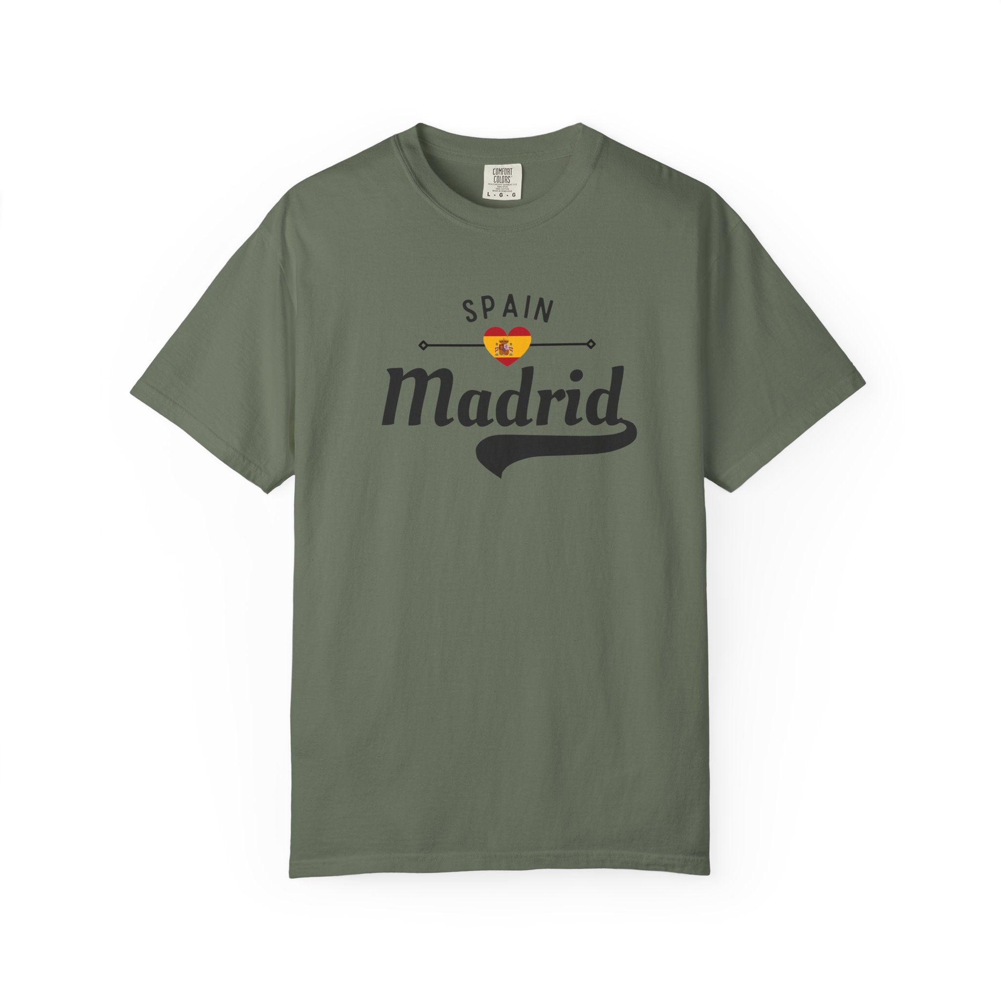 Madrid Spain Flag Heart Spanish Pride Tee