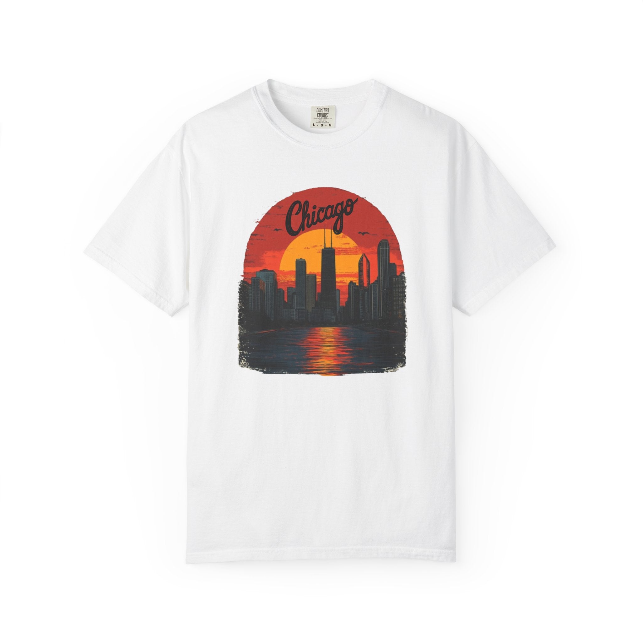 Chicago Lakefront Skyline Reflection Tee