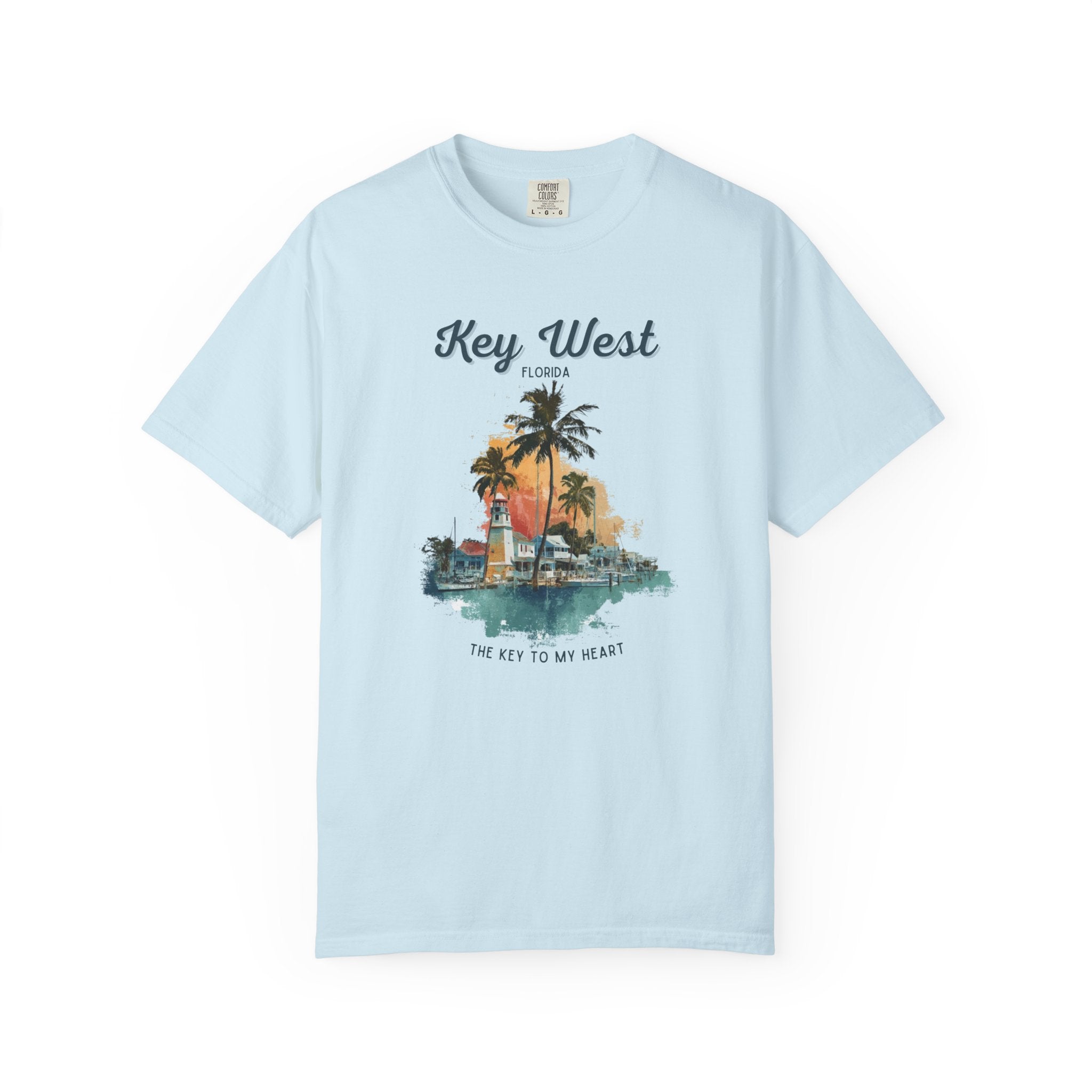 Key West Sunset Lighthouse Beach Travel Tee