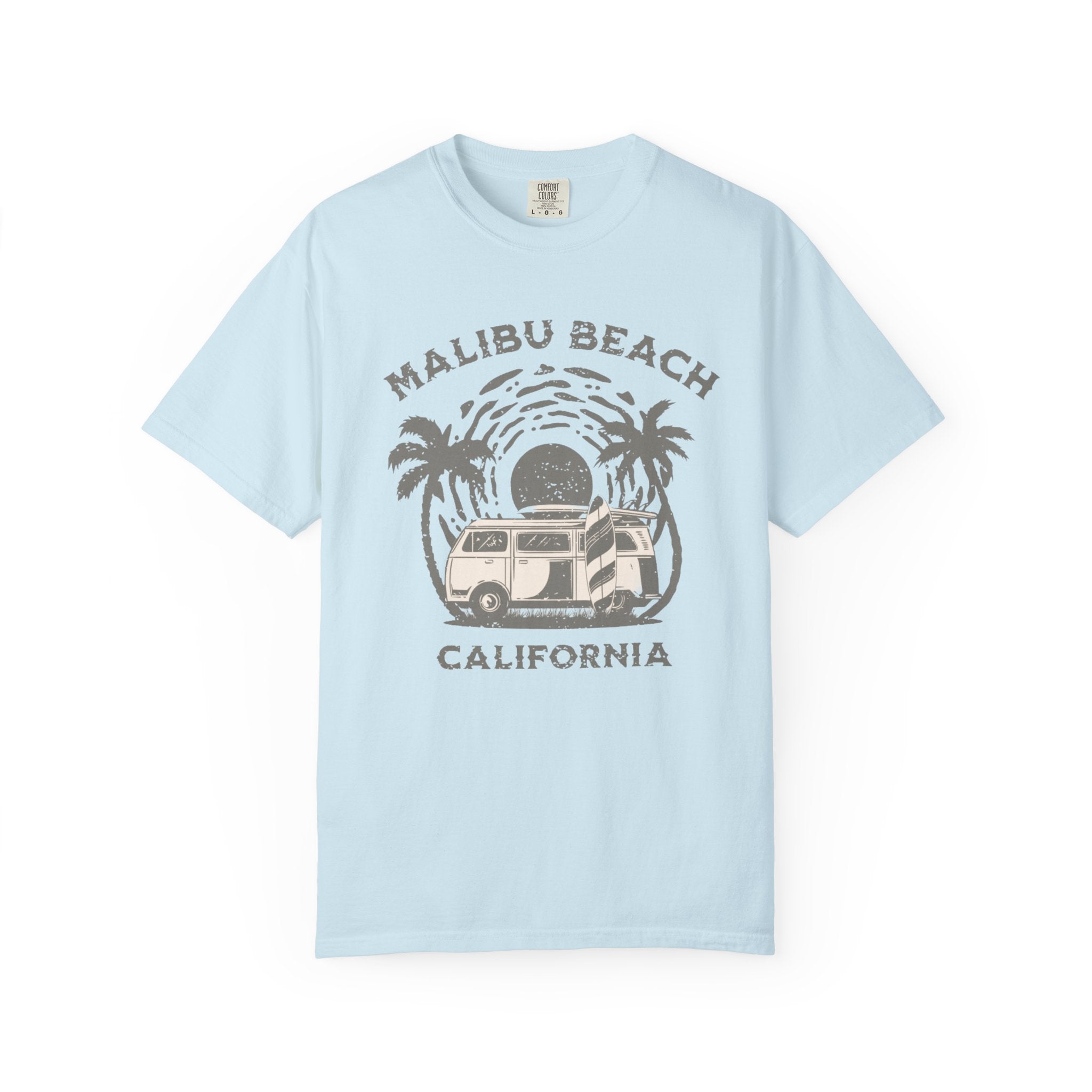 Malibu Beach California Van Life Palm Trees Tee