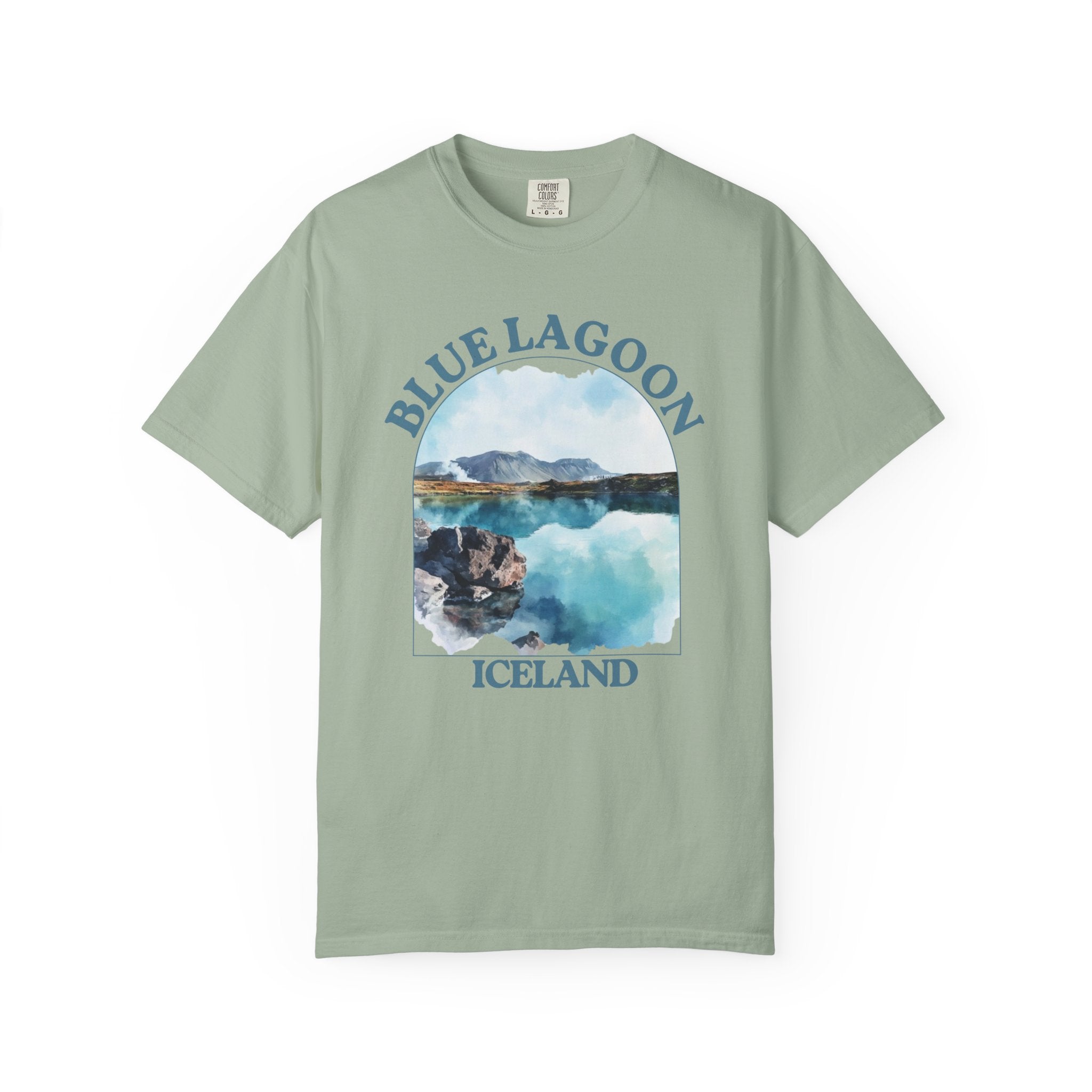 Iceland Blue Lagoon Watercolor Geothermal Tee