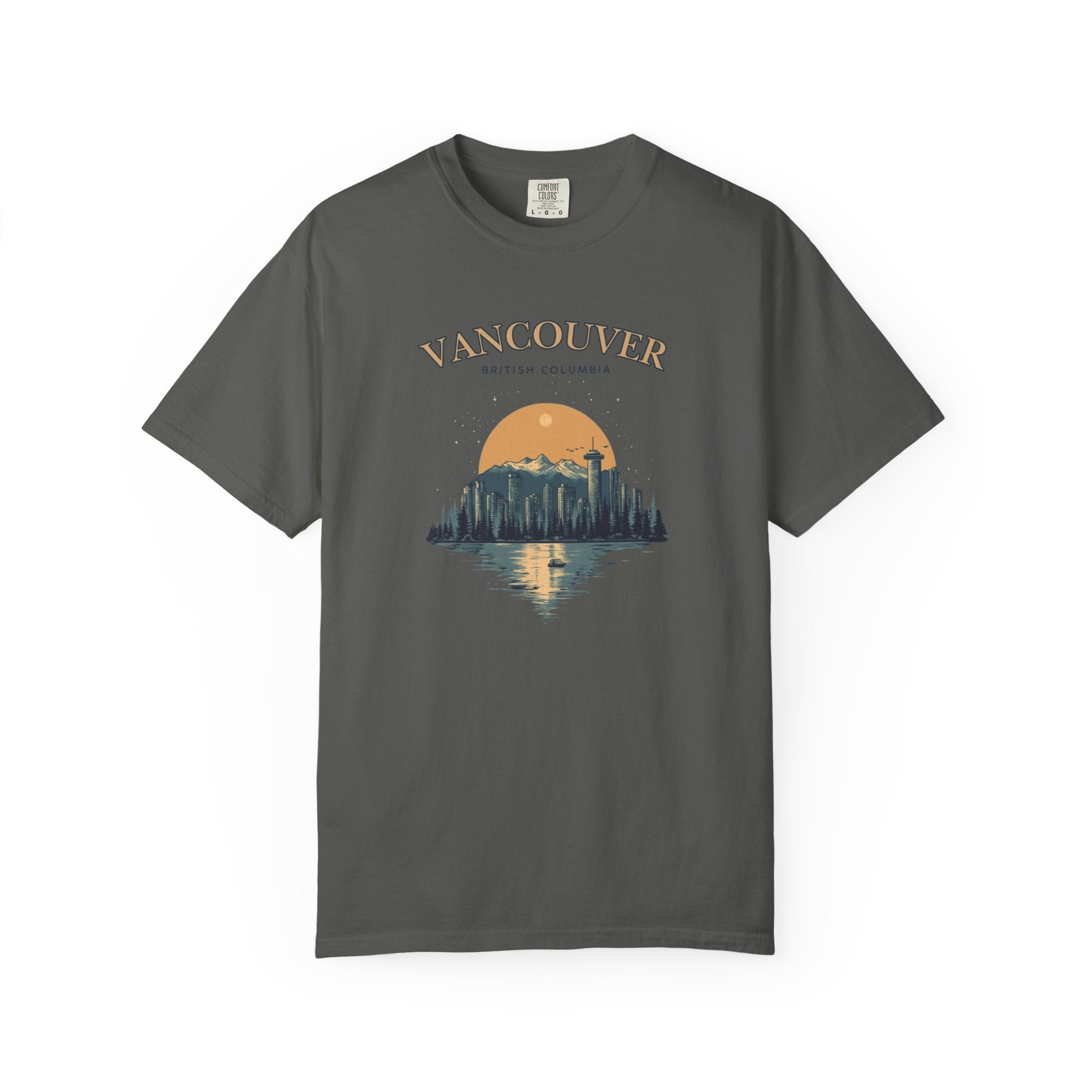 Vancouver BC Cityscape Mountains Travel Tee