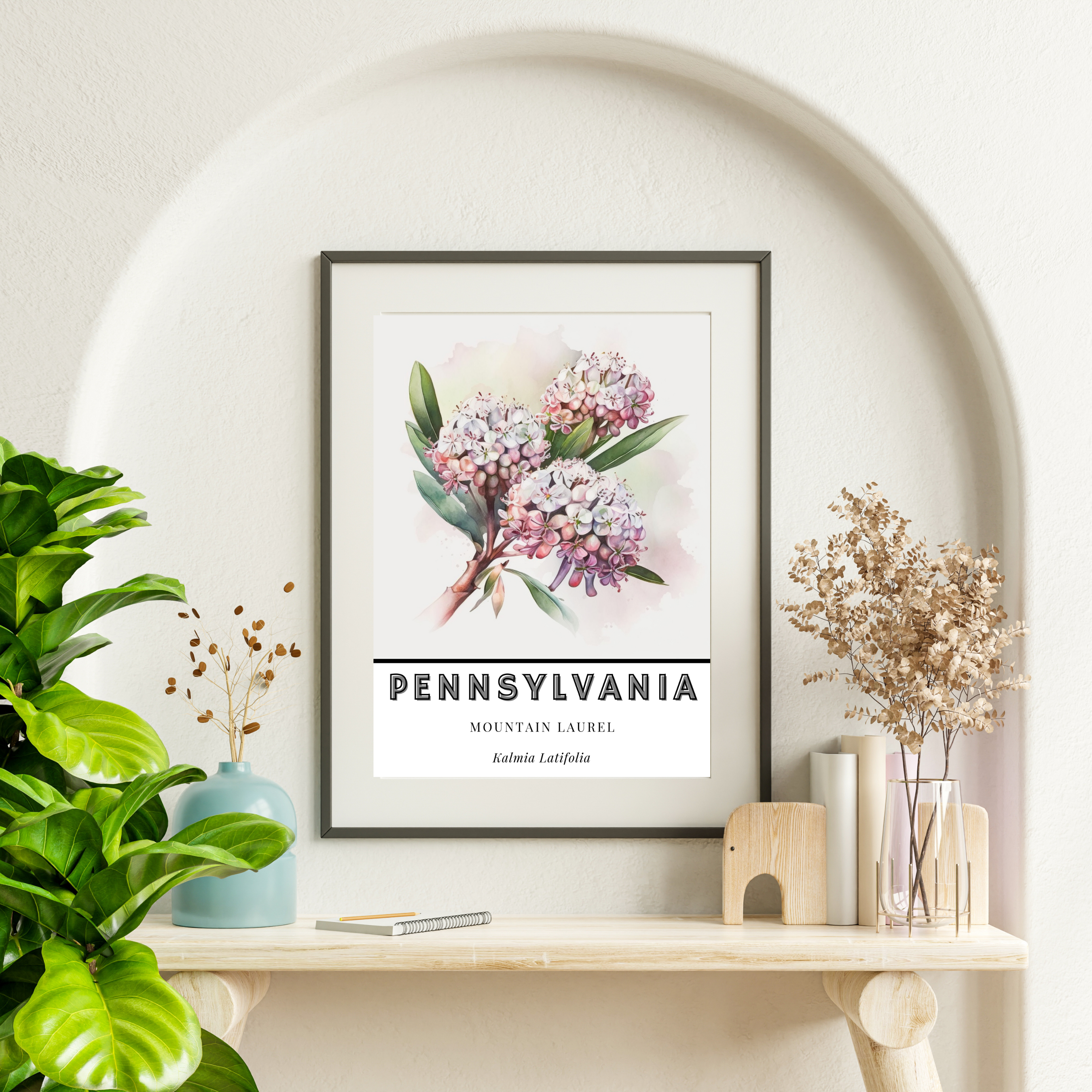 Pennsylvania State Flower Poster - Mountain Laurel Print