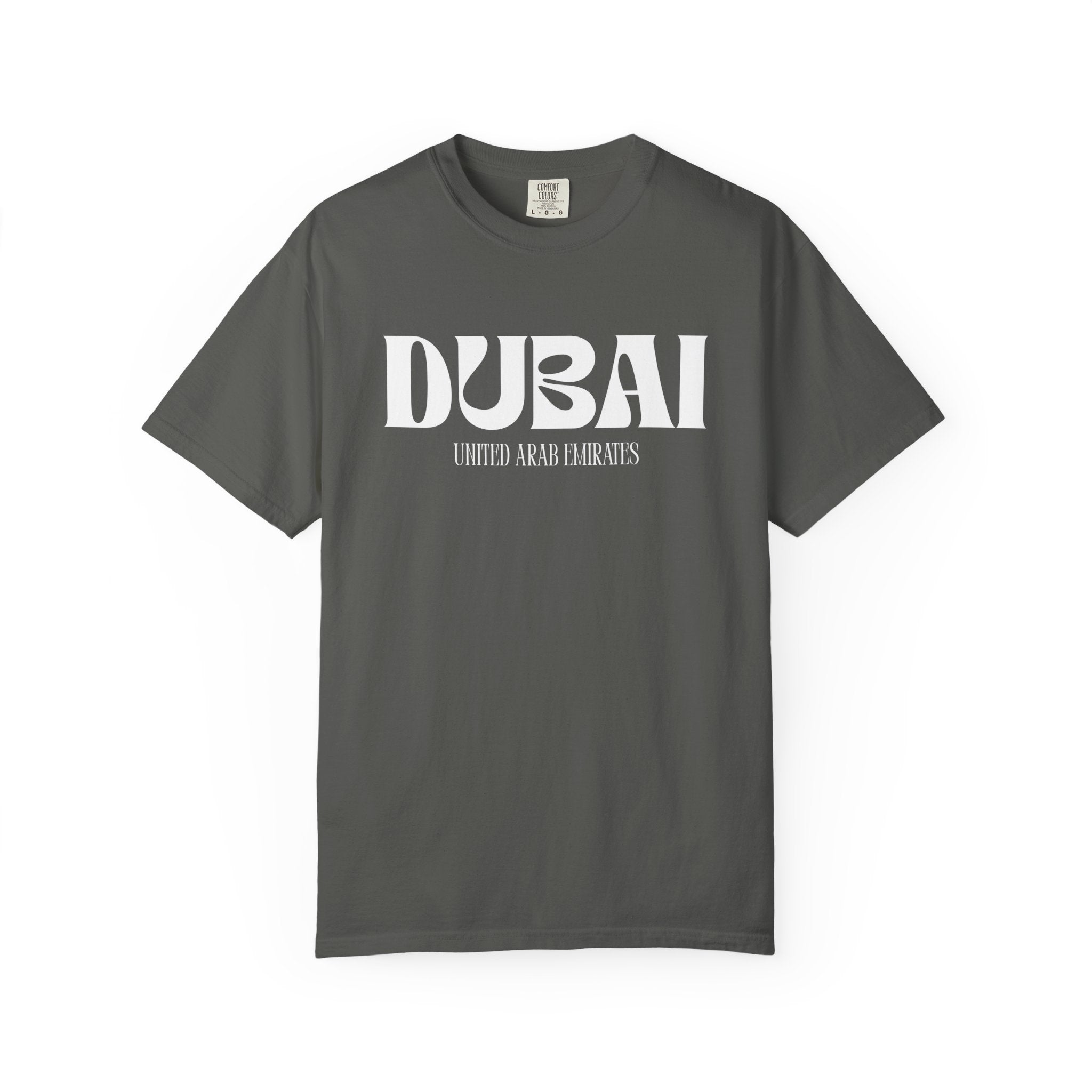 Dubai Bold Bubble Letters Typography Tee