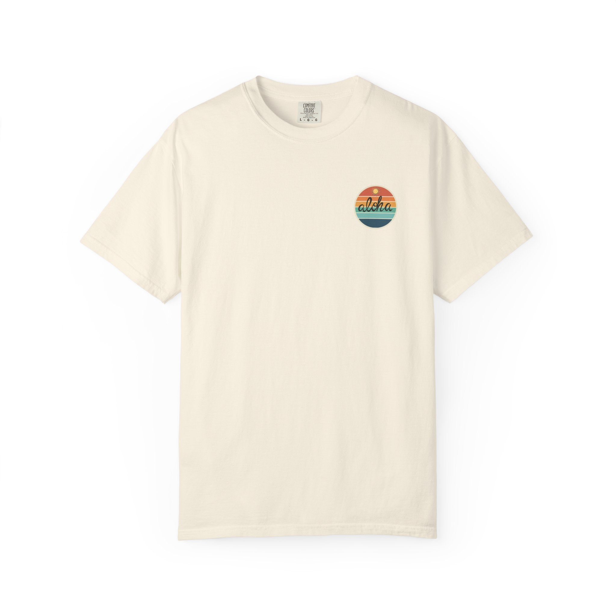 Hawaii Aloha Rainbow Colorful Wavy Island Tee