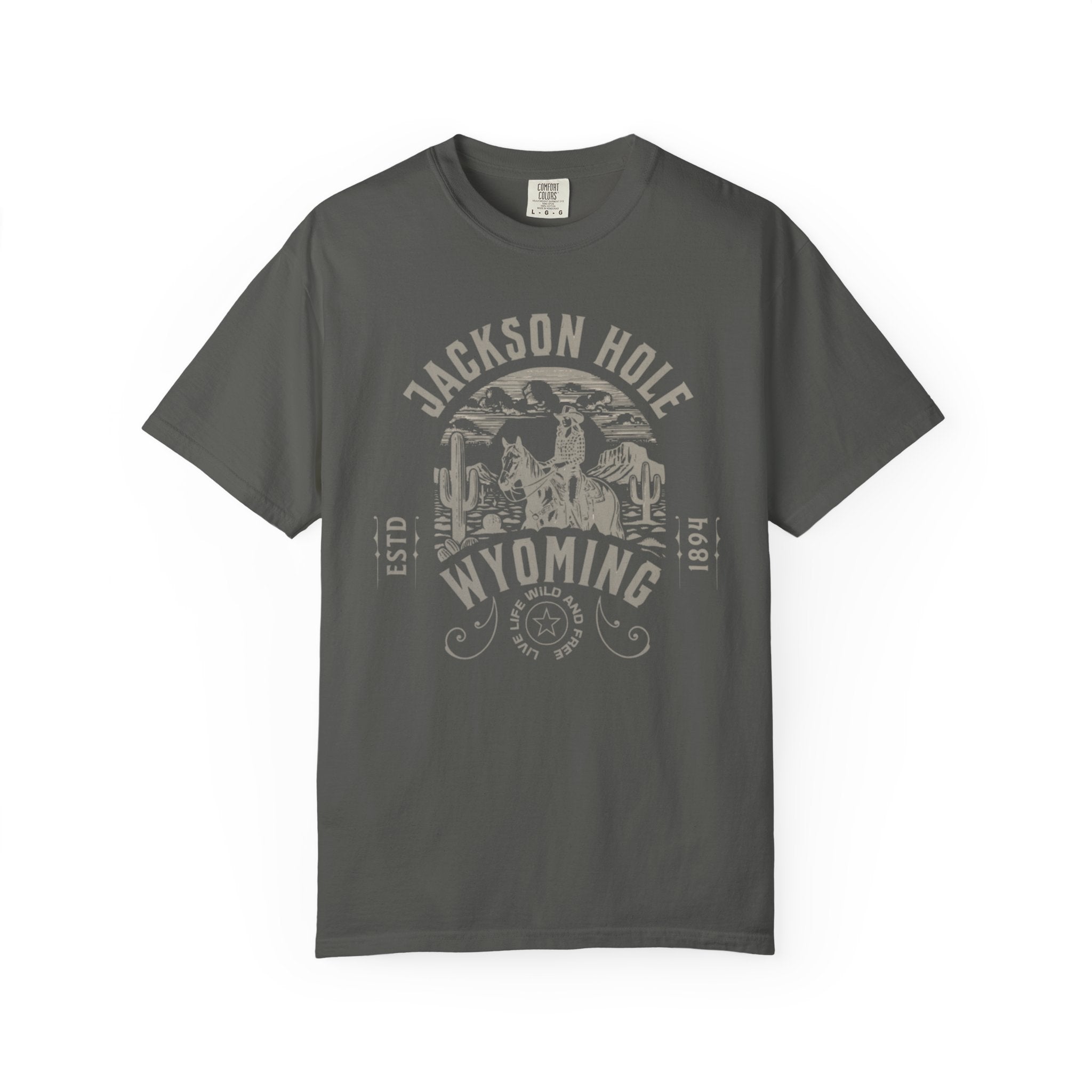 Jackson Hole Wyoming Cowgirl Wild and Free Western Tee