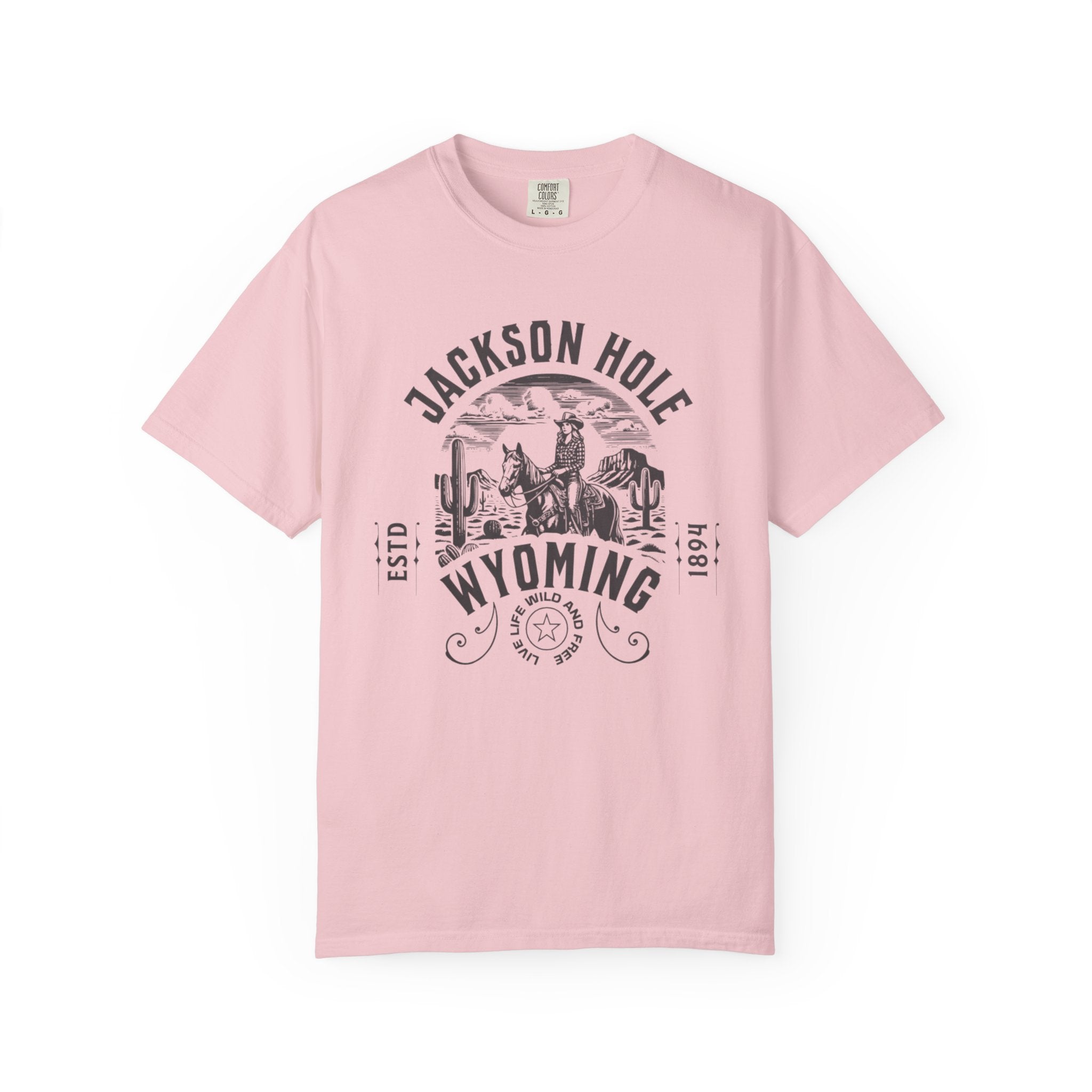 Jackson Hole Wyoming Cowgirl Wild and Free Western Tee