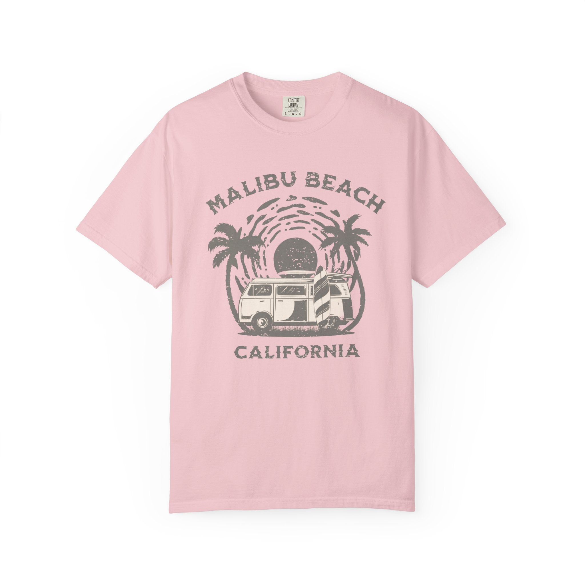 Malibu Beach California Van Life Palm Trees Tee