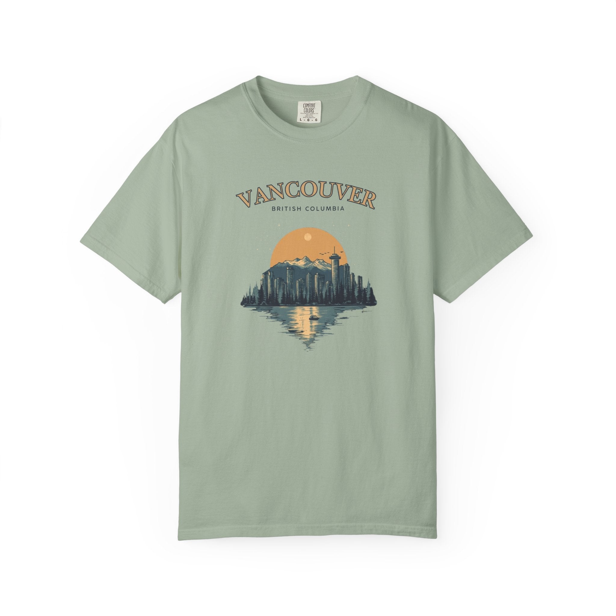 Vancouver BC Cityscape Mountains Travel Tee