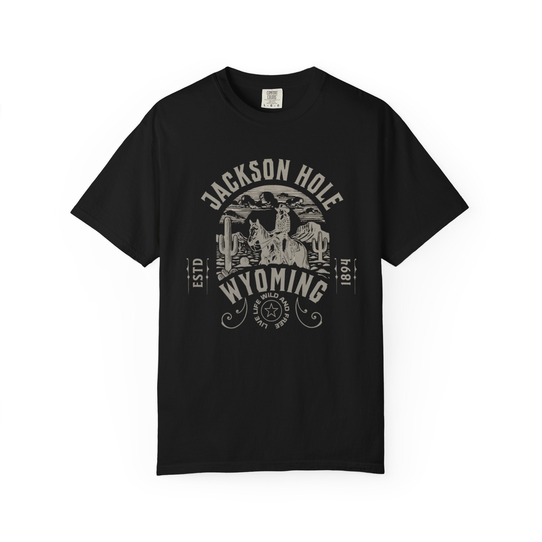 Jackson Hole Wyoming Cowgirl Wild and Free Western Tee