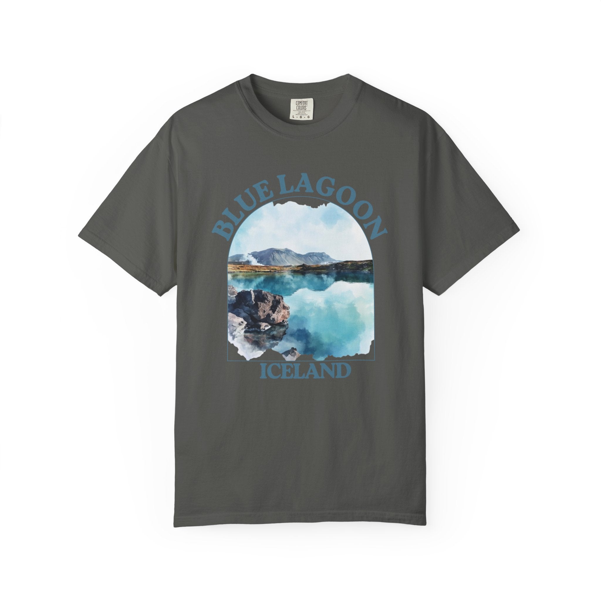 Iceland Blue Lagoon Watercolor Geothermal Tee