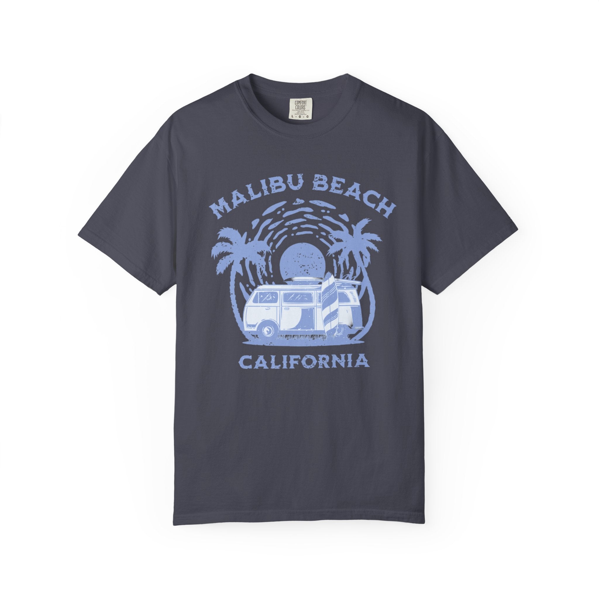 Malibu Beach California Van Life Palm Trees Tee