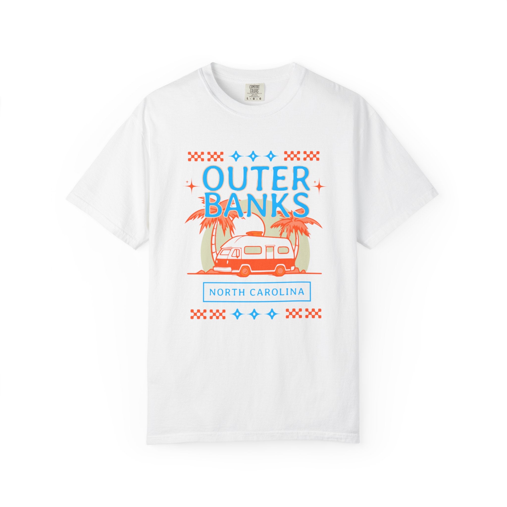 Outer Banks North Carolina Retro 70s Beach Tee