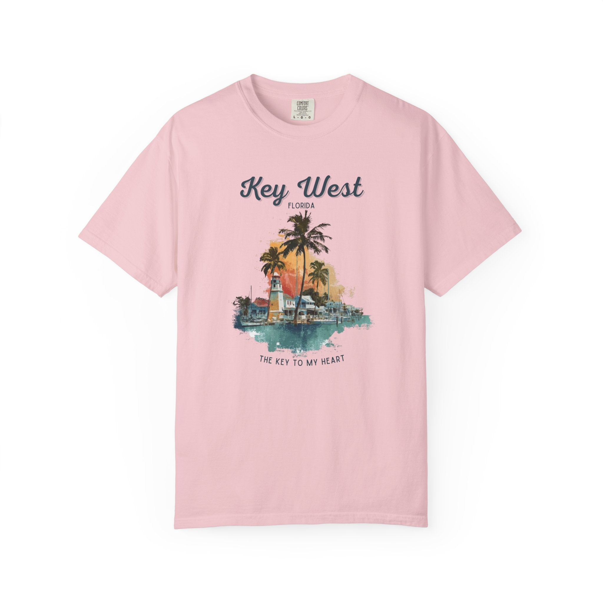 Key West Sunset Lighthouse Beach Travel Tee