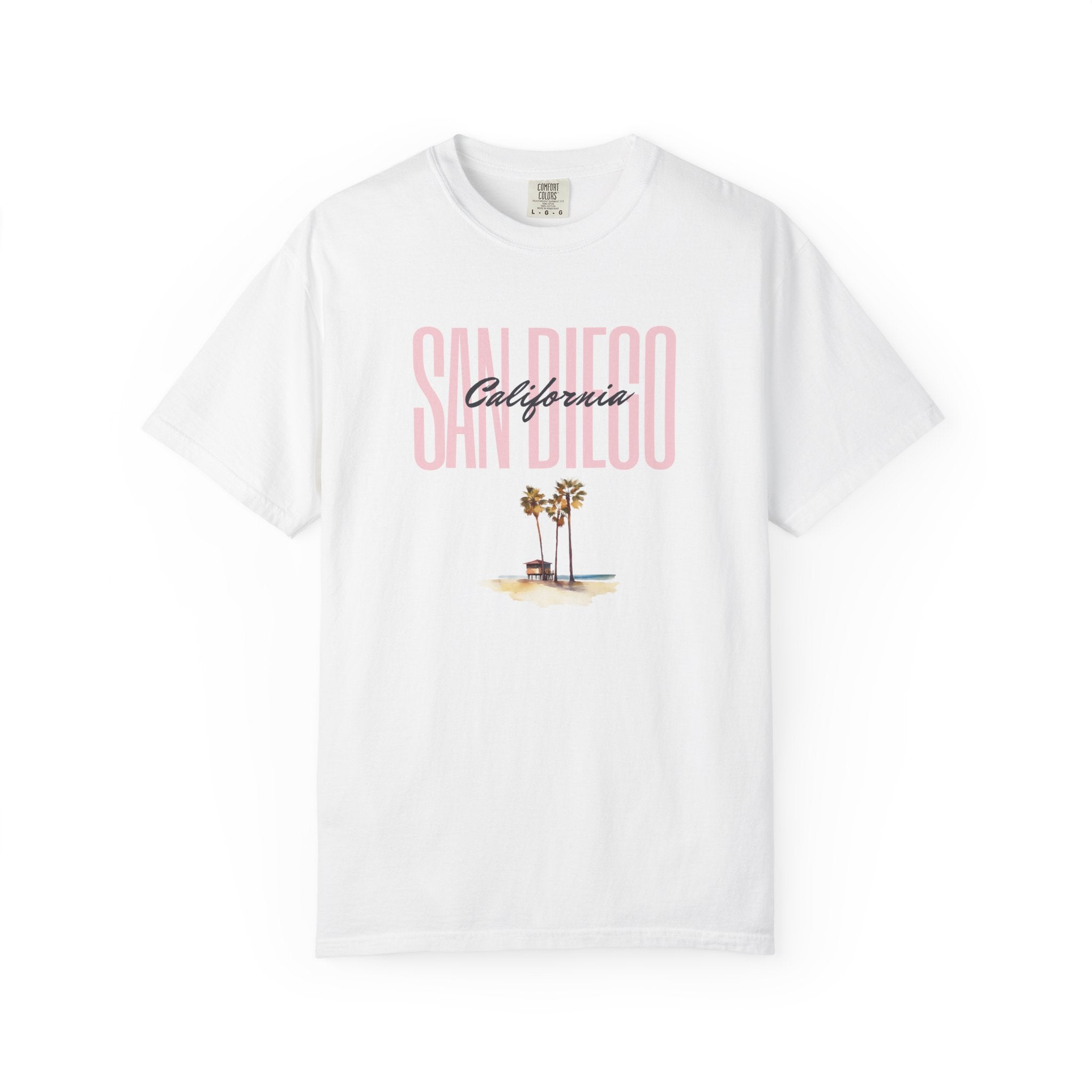 San Diego Palm Trees Beach Minimalist Tee