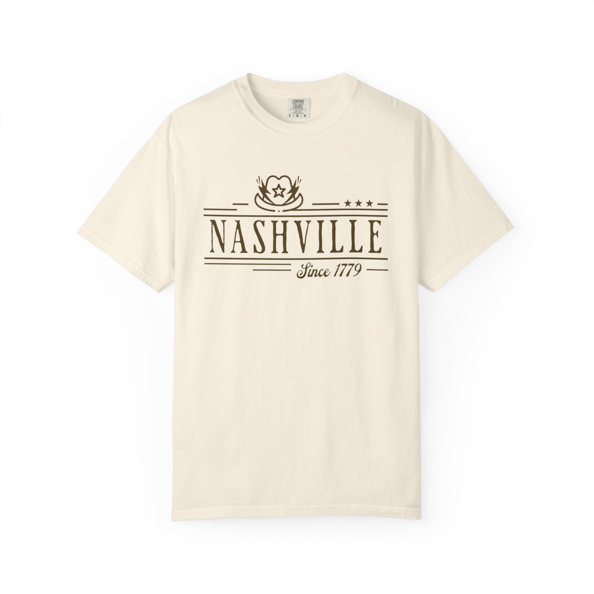 Nashville Tennessee Cowboy Hat Minimalist Music City Tee