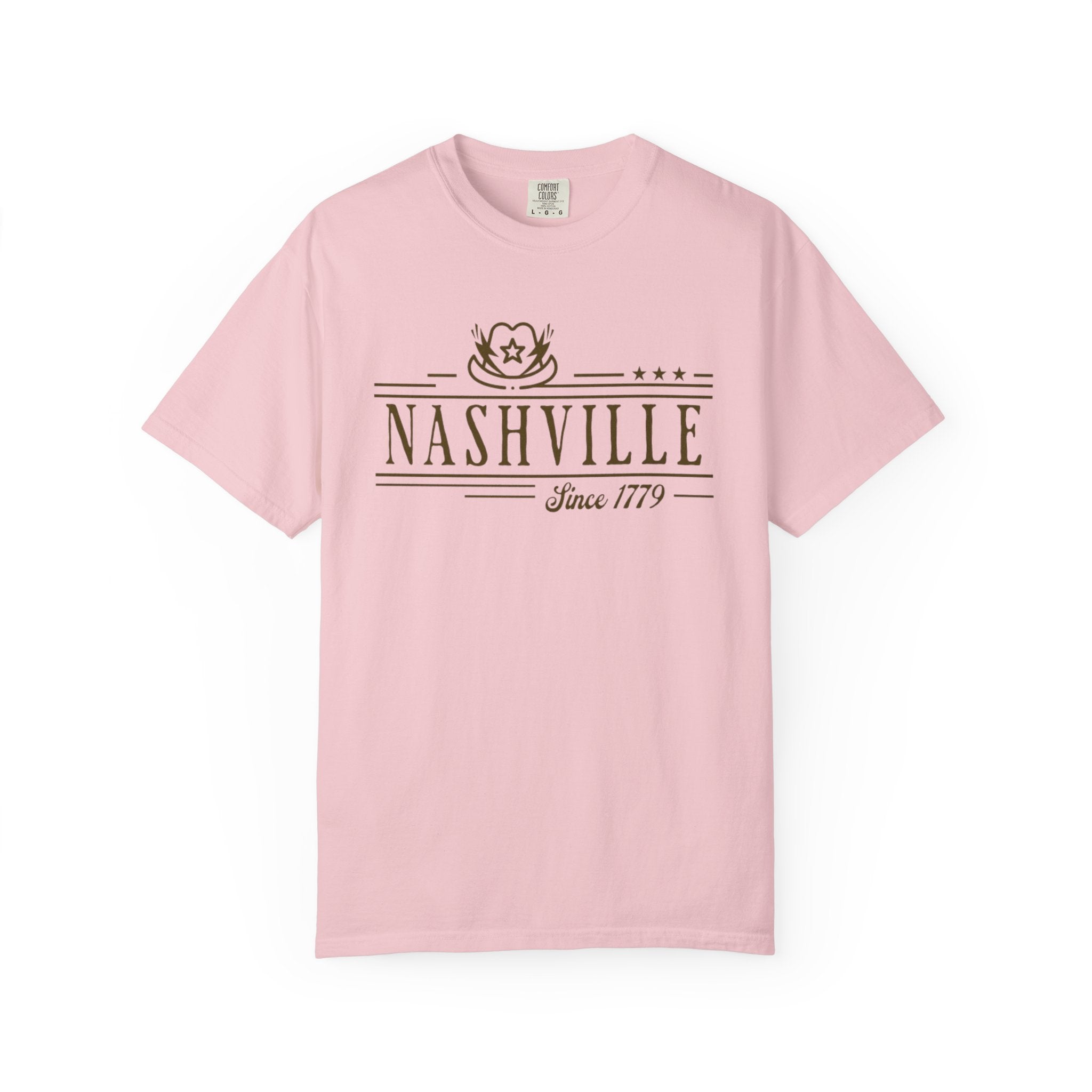 Nashville Tennessee Cowboy Hat Minimalist Music City Tee