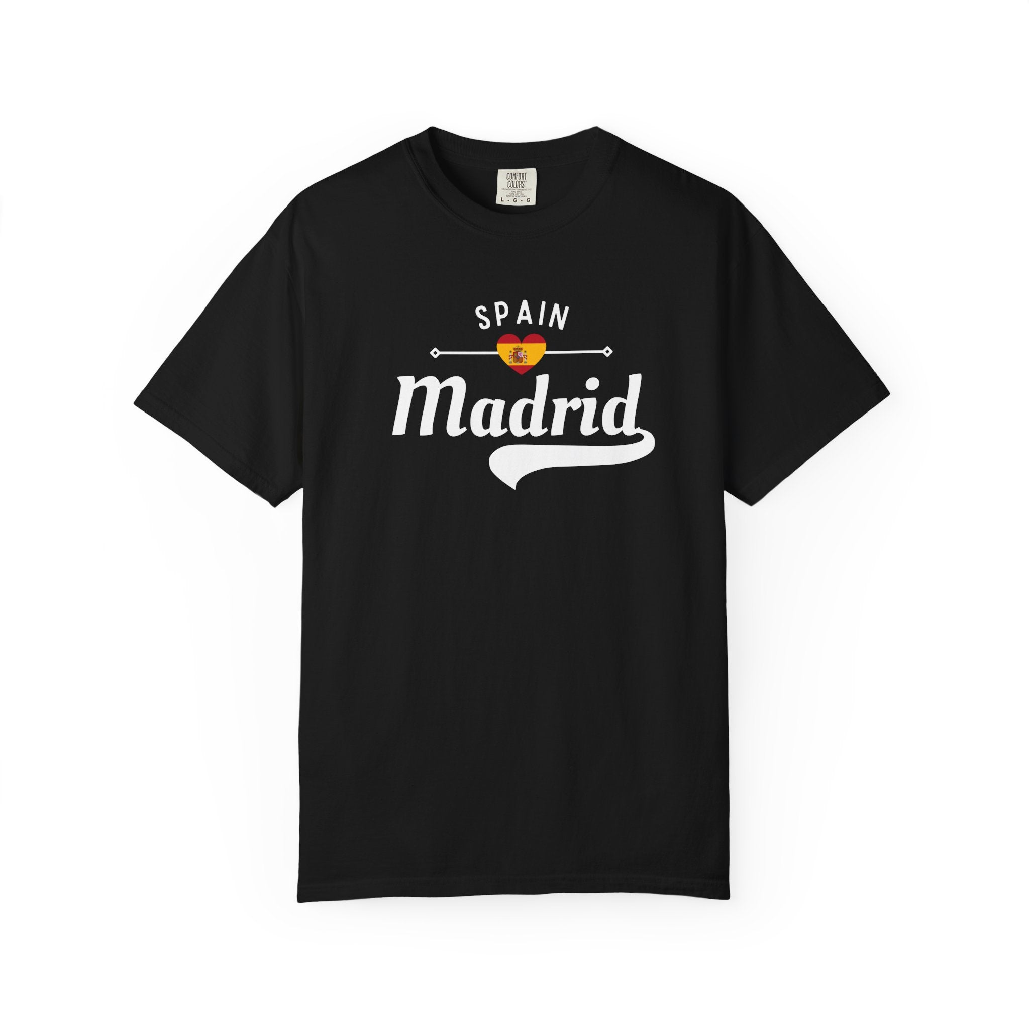 Madrid Spain Flag Heart Spanish Pride Tee
