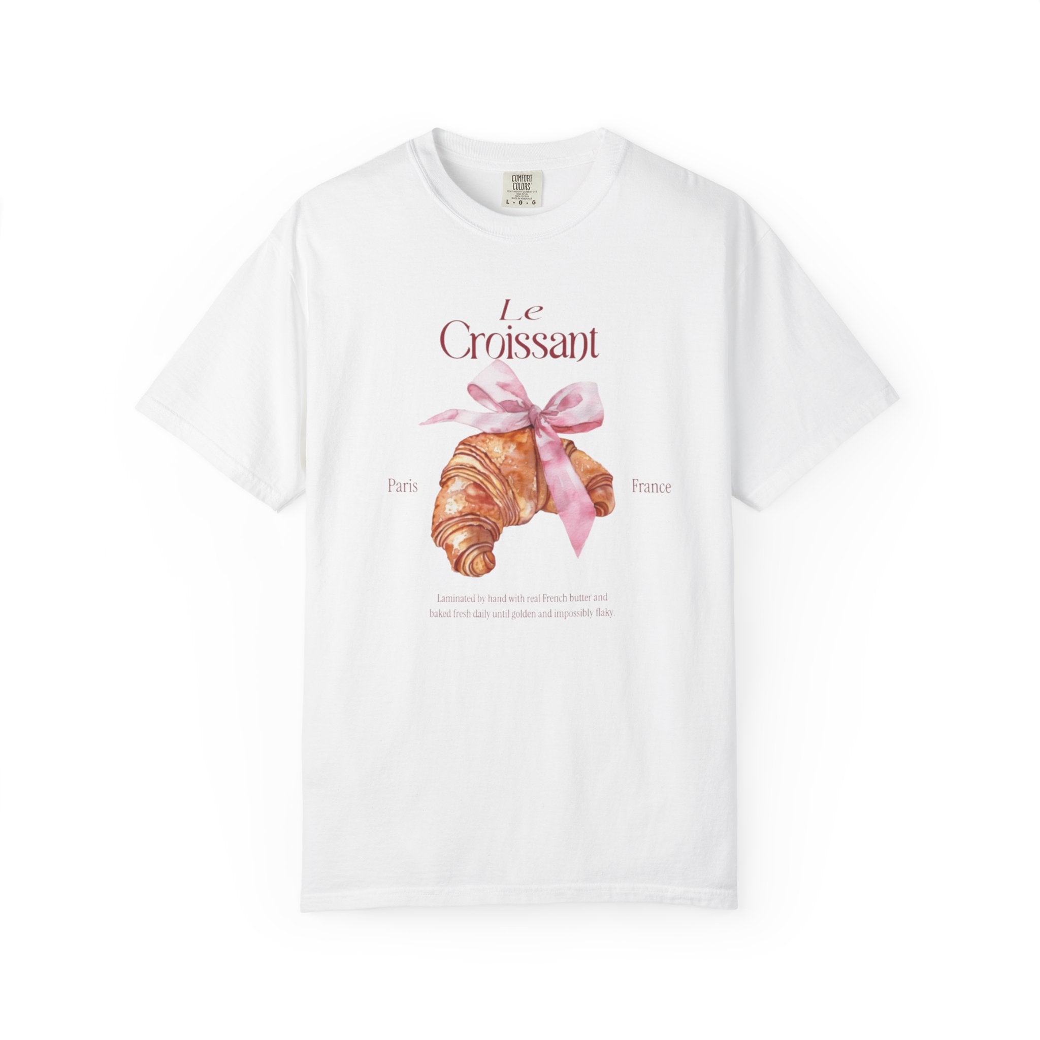 Paris France Croissant Bakery Coquette Tee